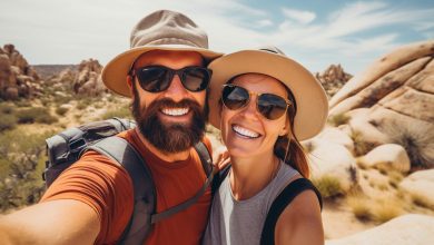 Travel Stories James and Sarah Selfie at Joshua Tree National Park